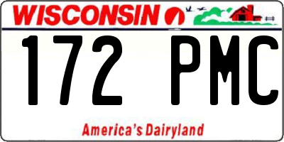 WI license plate 172PMC