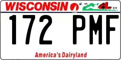WI license plate 172PMF