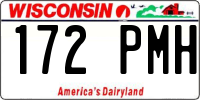 WI license plate 172PMH