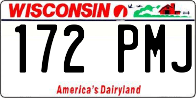 WI license plate 172PMJ