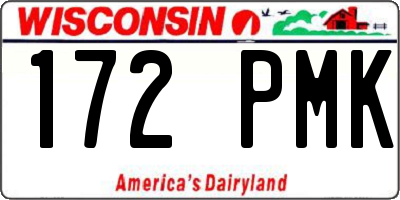 WI license plate 172PMK