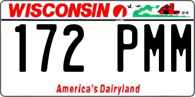 WI license plate 172PMM
