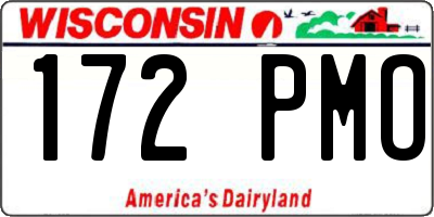 WI license plate 172PMO