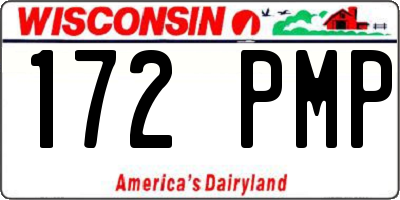WI license plate 172PMP