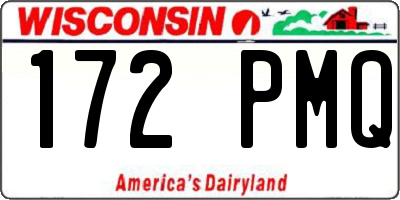 WI license plate 172PMQ