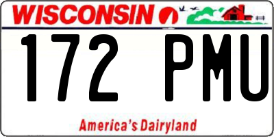 WI license plate 172PMU