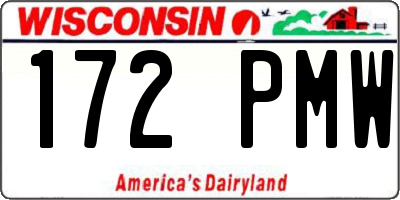 WI license plate 172PMW