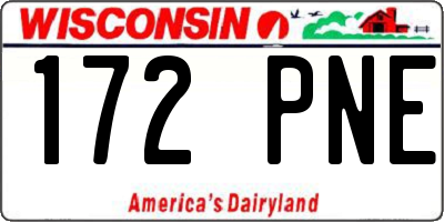 WI license plate 172PNE