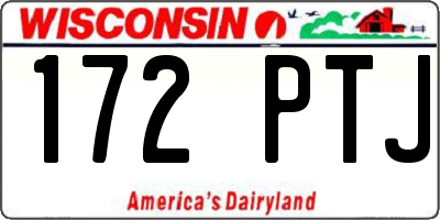WI license plate 172PTJ