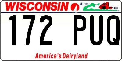 WI license plate 172PUQ