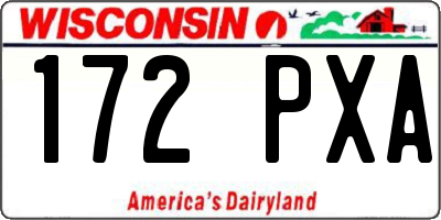 WI license plate 172PXA
