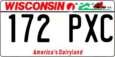 WI license plate 172PXC