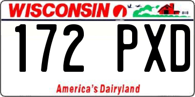 WI license plate 172PXD