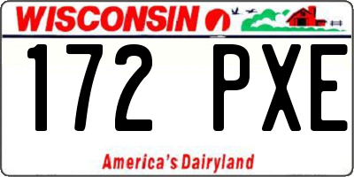 WI license plate 172PXE