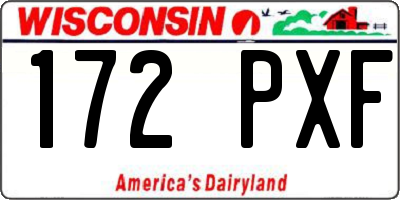 WI license plate 172PXF