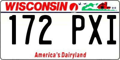 WI license plate 172PXI