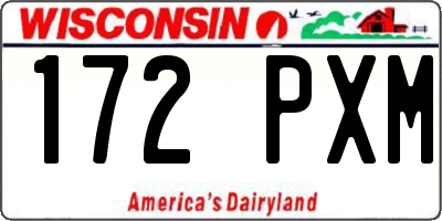 WI license plate 172PXM