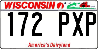 WI license plate 172PXP