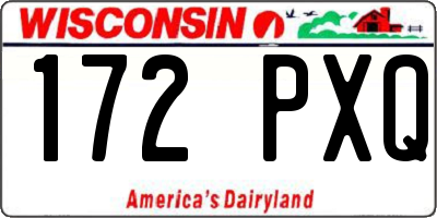 WI license plate 172PXQ