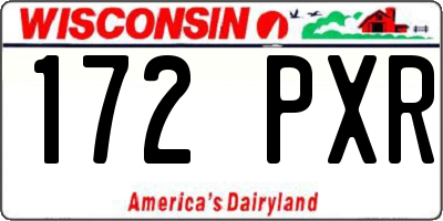 WI license plate 172PXR