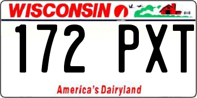 WI license plate 172PXT