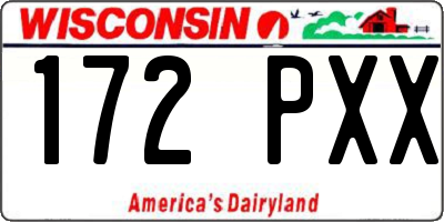 WI license plate 172PXX