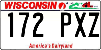 WI license plate 172PXZ