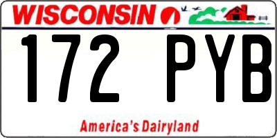 WI license plate 172PYB