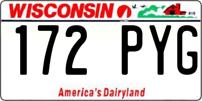 WI license plate 172PYG