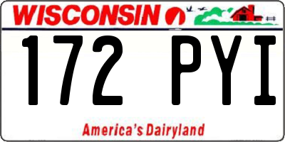 WI license plate 172PYI