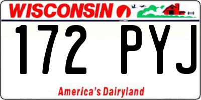 WI license plate 172PYJ