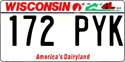WI license plate 172PYK