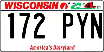 WI license plate 172PYN