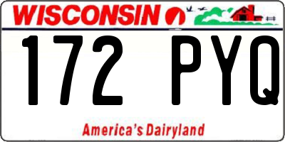 WI license plate 172PYQ