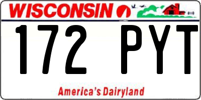 WI license plate 172PYT