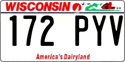WI license plate 172PYV