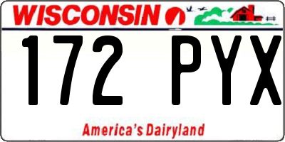 WI license plate 172PYX