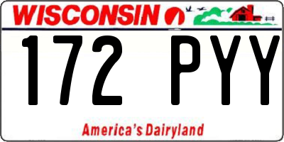 WI license plate 172PYY