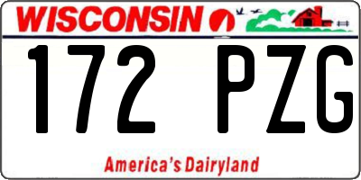 WI license plate 172PZG