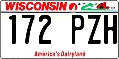 WI license plate 172PZH
