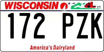 WI license plate 172PZK