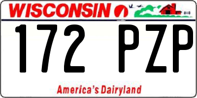 WI license plate 172PZP