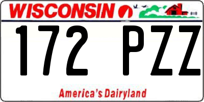 WI license plate 172PZZ