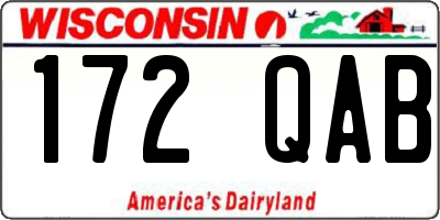 WI license plate 172QAB