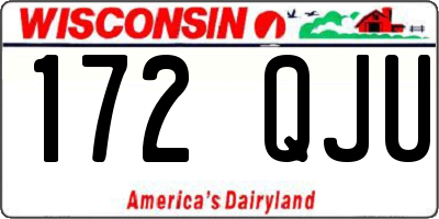 WI license plate 172QJU
