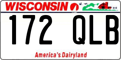 WI license plate 172QLB