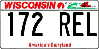 WI license plate 172REL
