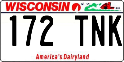 WI license plate 172TNK
