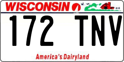 WI license plate 172TNV