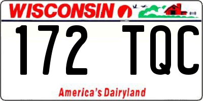 WI license plate 172TQC